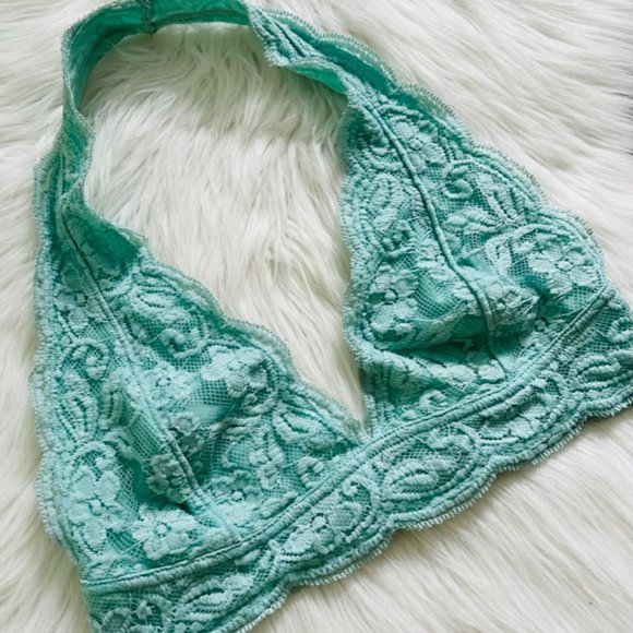 Urban Outfitters Mint Green Halter Lace Bralette - Picture 5 of 8